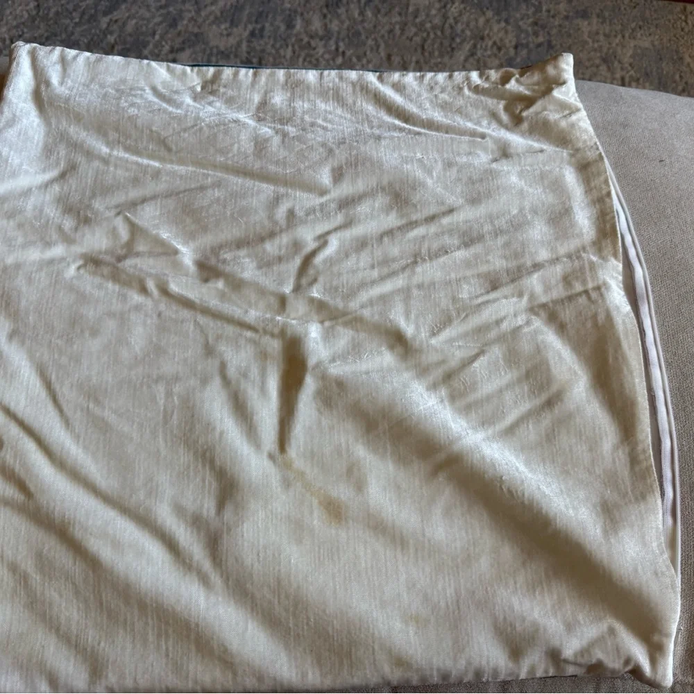 20x20 West Elm Abstract Cream, Blue, and Pink Pillow Cover/Sham/Case.